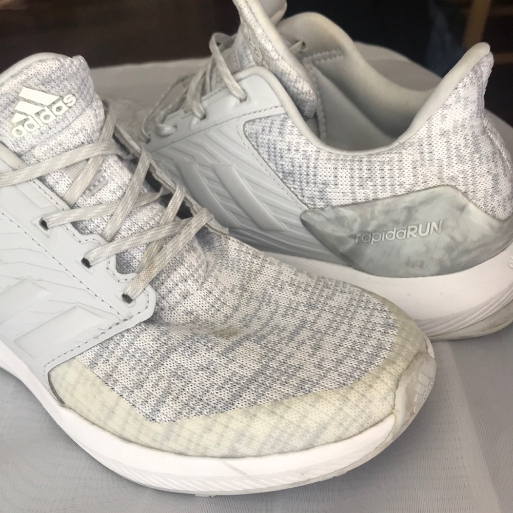 White Grey Marble Adidas Cloudform RapidaRun